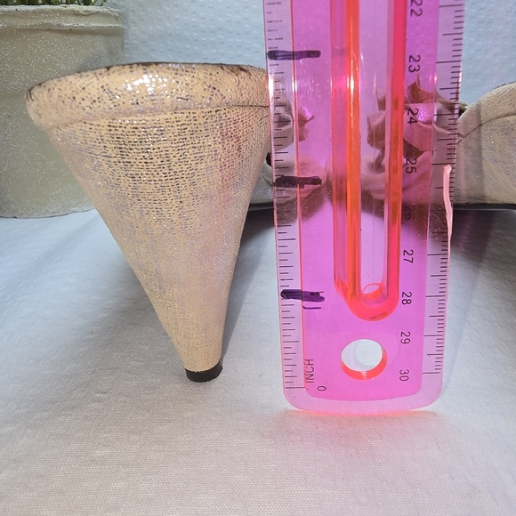 DONALD J. PLINER WOMENS VERO CUOIO SHIMMER THONG SANDAL SLIDE HEEL FLOWER 10 - Picture 6 of 10